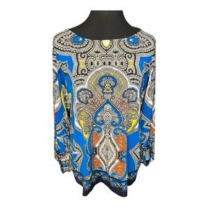 Alfani Blouse W/ Bishop Sleeves Size L
